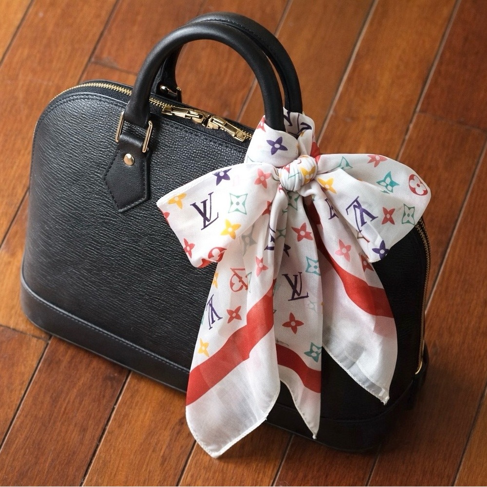 Vintage Louis Vuitton Multicolor Monogram Silk Scarf | Made in France